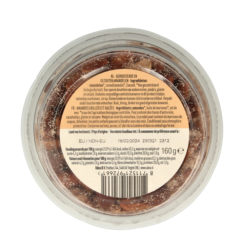 Nice & Nuts Amandelen bruin gezouten geroosterd bio - Afbeelding 2