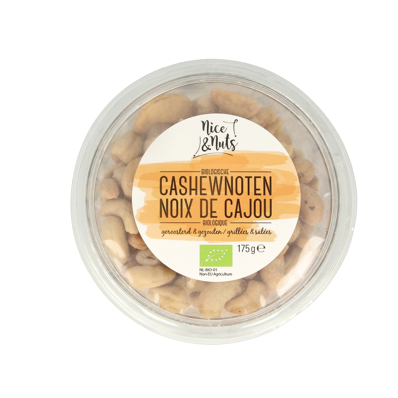 Nice & Nuts Cashewnoten met zeezout geroosterd bio