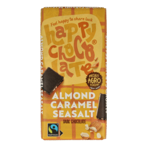 Happy Chocolate Puur amandel karamel zeezout bio