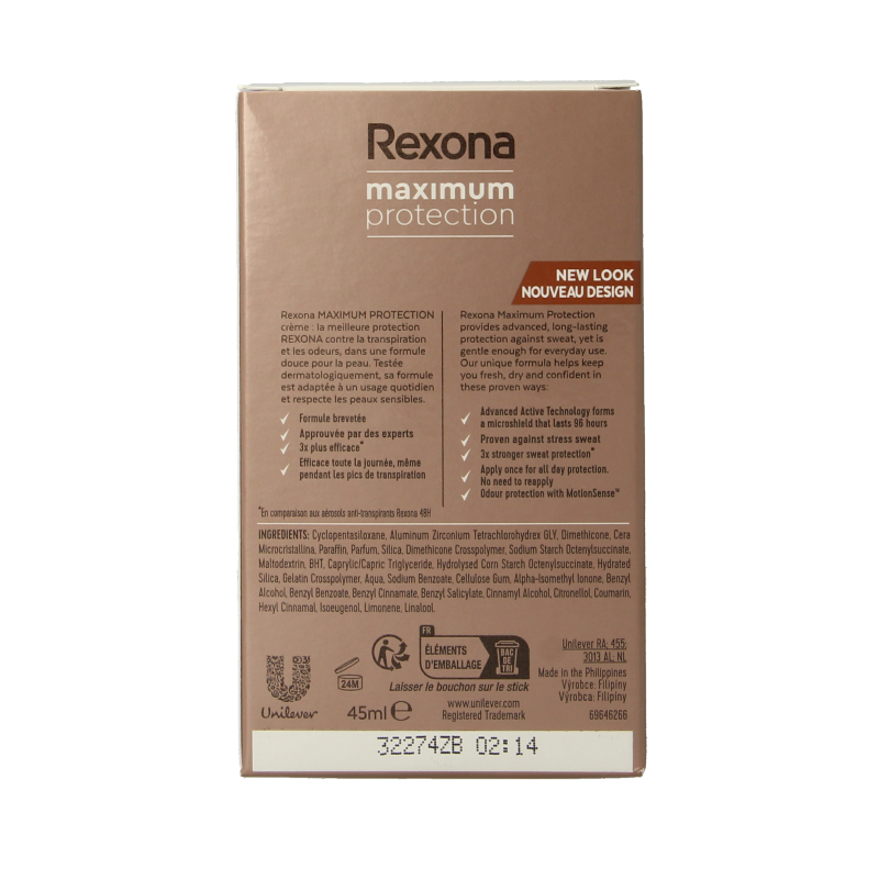 Rexona Deodorant stick women max prot sensitive - Afbeelding 4