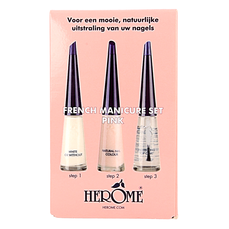 Herome French manicure set pink 3 x 10ml