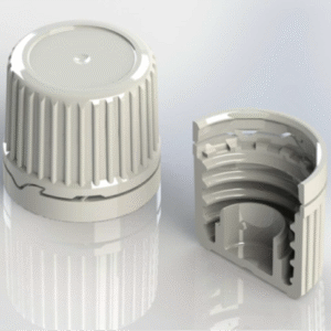 Blockland Afsluitdop wit PE + garantiesluiting