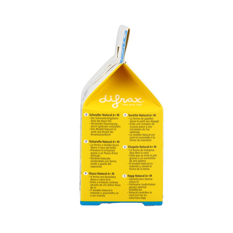 Difrax Fopspeen natural 6+ maanden met ring - Afbeelding 2