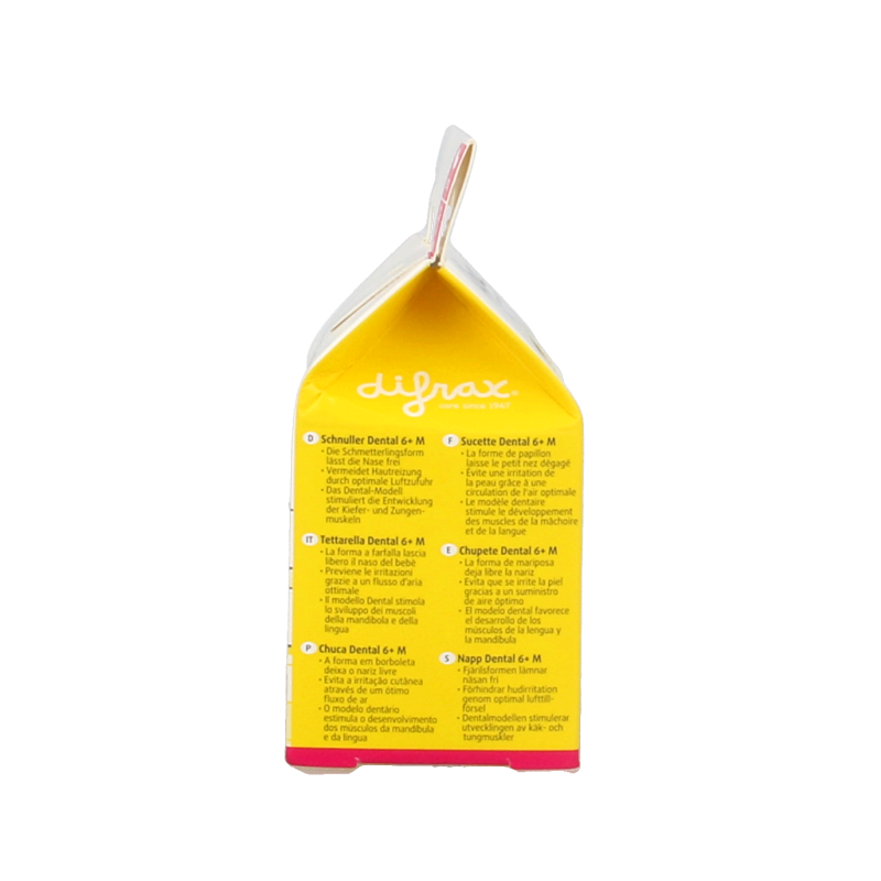 Difrax Fopspeen dental 6+ maanden met ring - Afbeelding 2