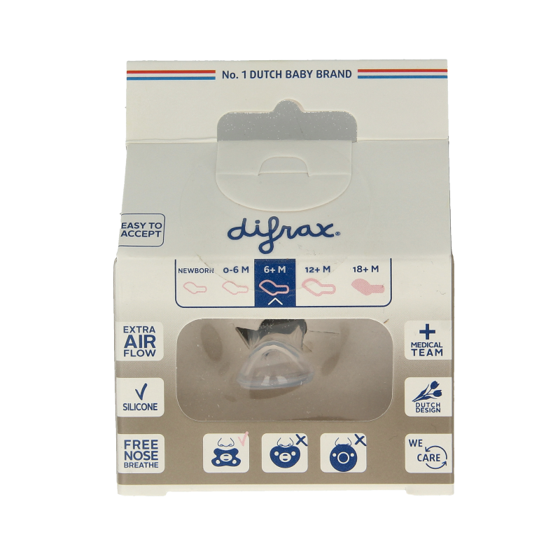 Difrax Fopspeen dental 6+ maanden met ring - Afbeelding 3