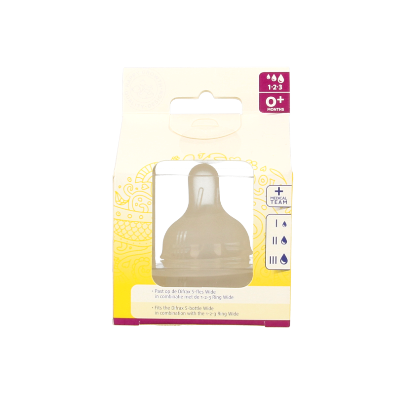 Difrax Flesspeen soft breed 1-2-3 - Afbeelding 3