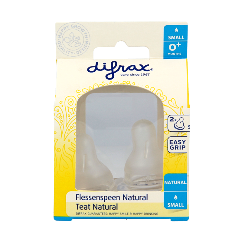 Difrax Flesspeen small 0+ natural - Afbeelding 3