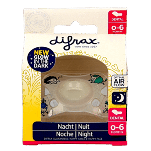 Difrax Fopspeen dental 0-6 maanden glow in the dark