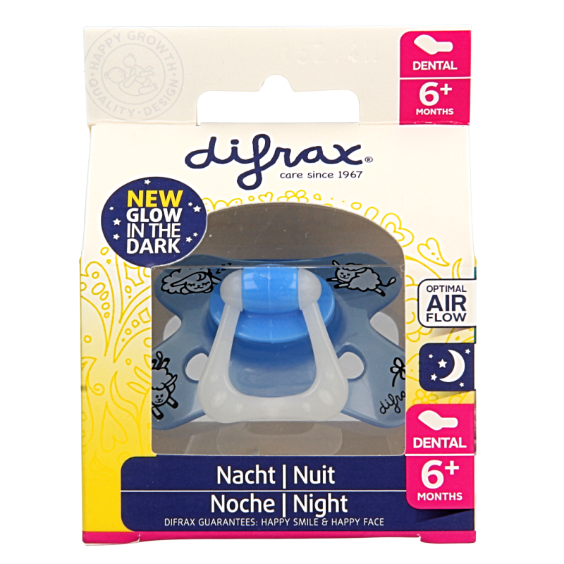 Difrax Fopspeen dental 6+ maanden glow in the dark