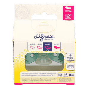 Difrax Fopspeen dental 12+ maanden glow in the dark