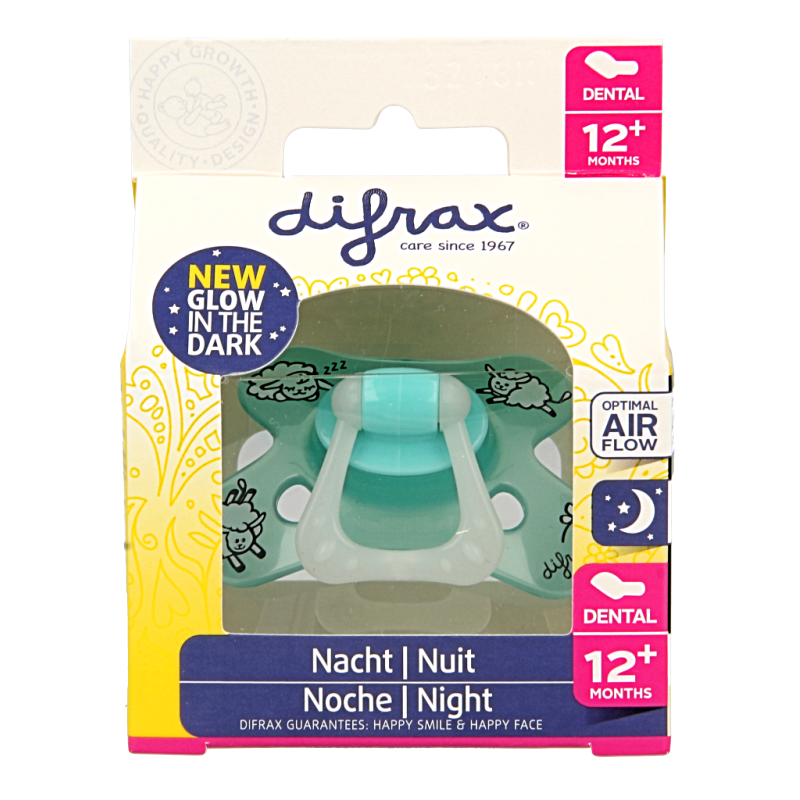 Difrax Fopspeen dental 12+ maanden glow in the dark - Afbeelding 3