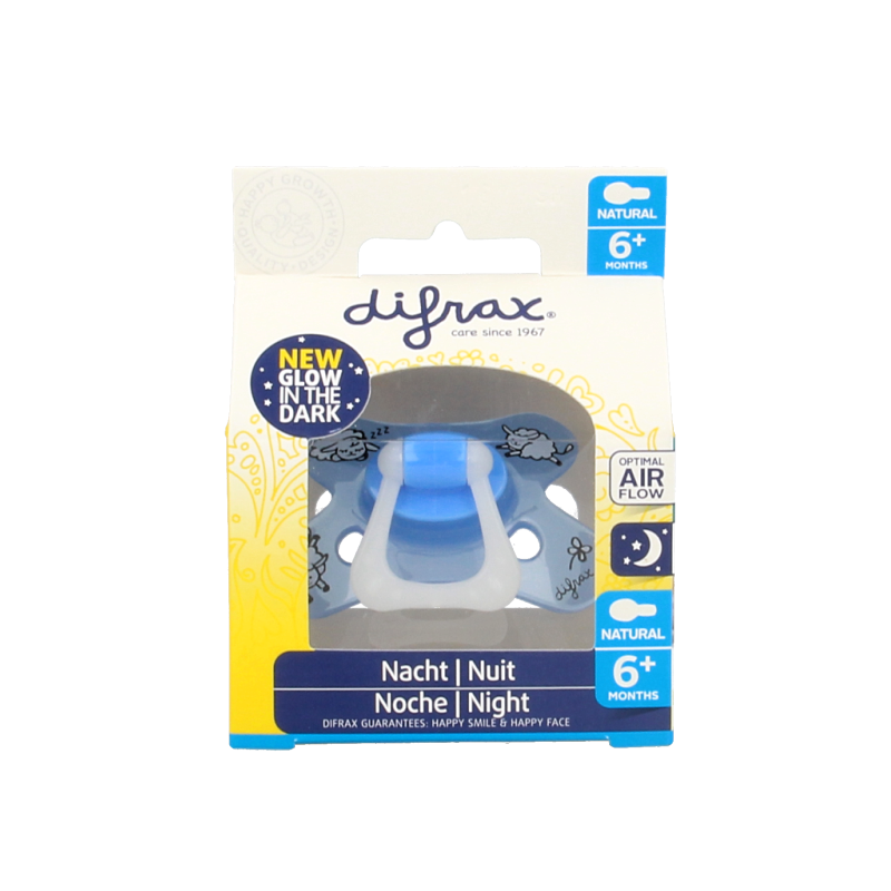 Difrax Fopspeen natural 6+ maanden nacht