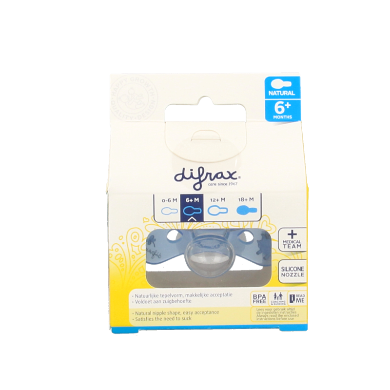 Difrax Fopspeen natural 6+ maanden nacht - Afbeelding 3