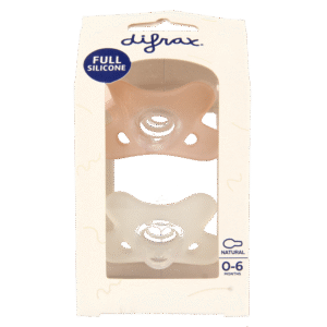 Difrax Siliconen fopspeen natural assorti 0-6 maanden