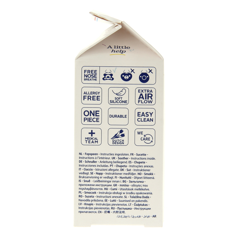 Difrax Siliconen fopspeen natural assorti 0-6 maanden - Afbeelding 4