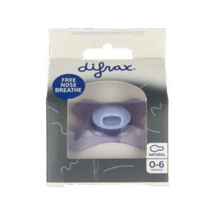 Difrax Fopspeen natural 0-6 maanden cotton candy lavander