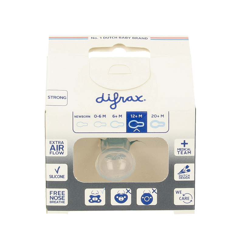 Difrax Fopspeen natural 12+ maanden ocean - Afbeelding 3