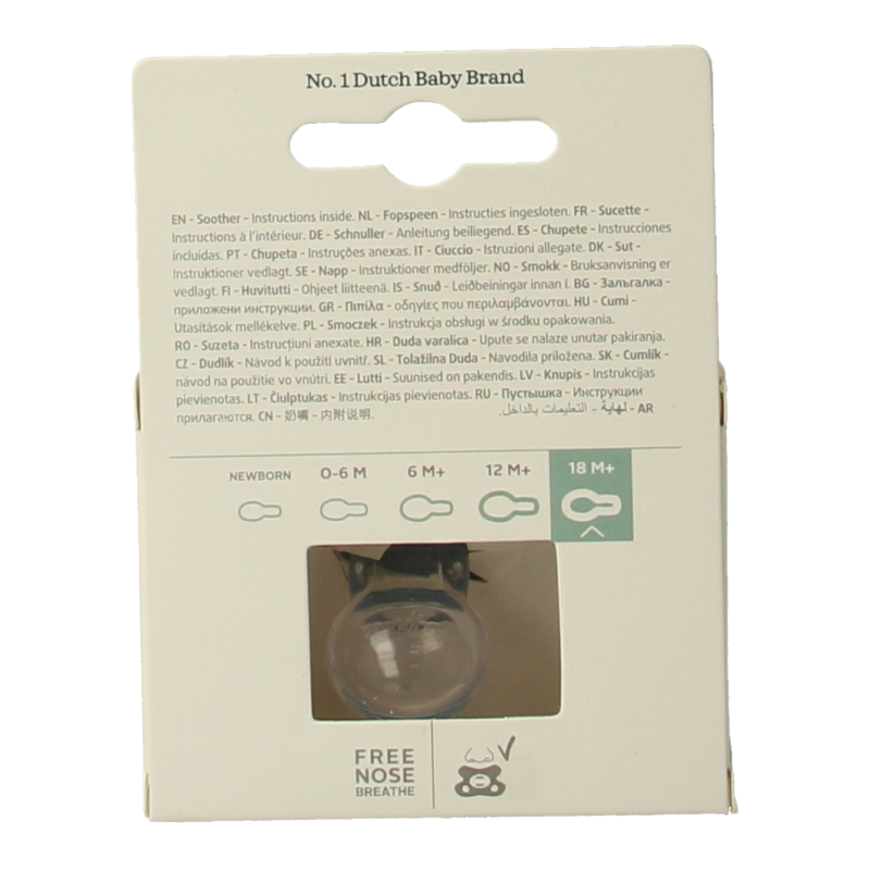 Difrax Fopspeen natural 18+ maanden assorti - Afbeelding 3