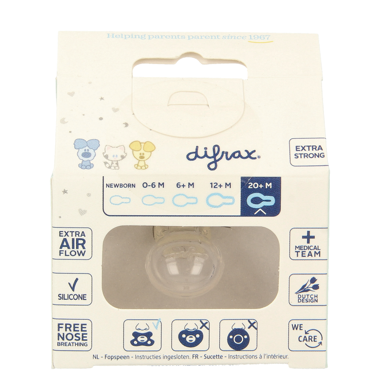 Difrax Fopspeen natural 20+ maanden Woezel & Pip - Afbeelding 3