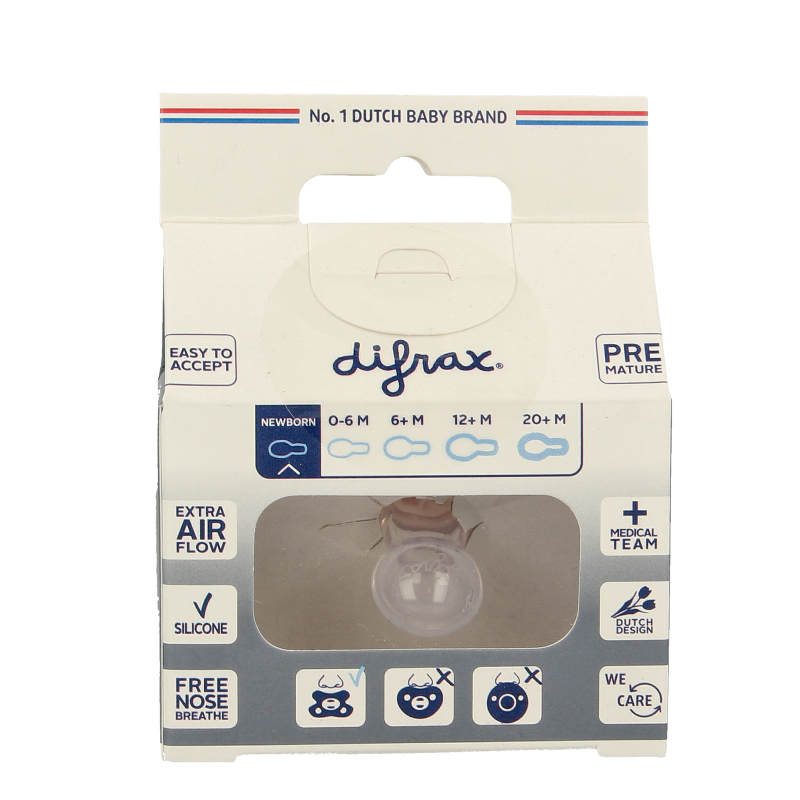 Difrax Fopspeen natural newborn assorti - Afbeelding 3
