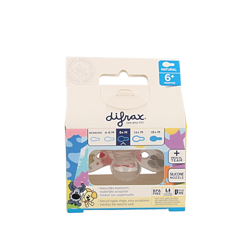 Difrax Fopspeen natural 6+ maanden Woezel & Pip - Afbeelding 3