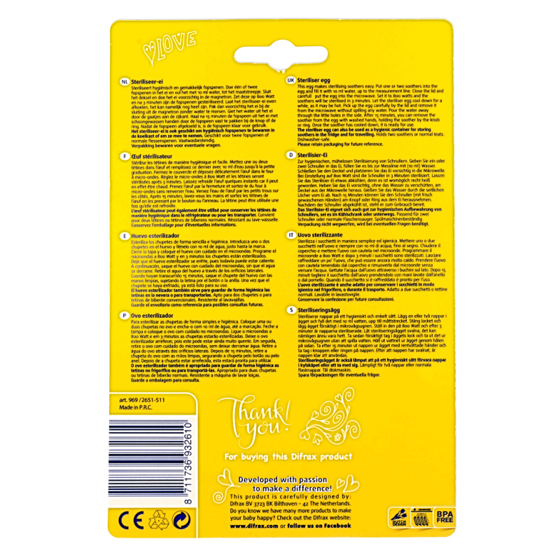 Difrax Steriliseer ei assorti - Afbeelding 2