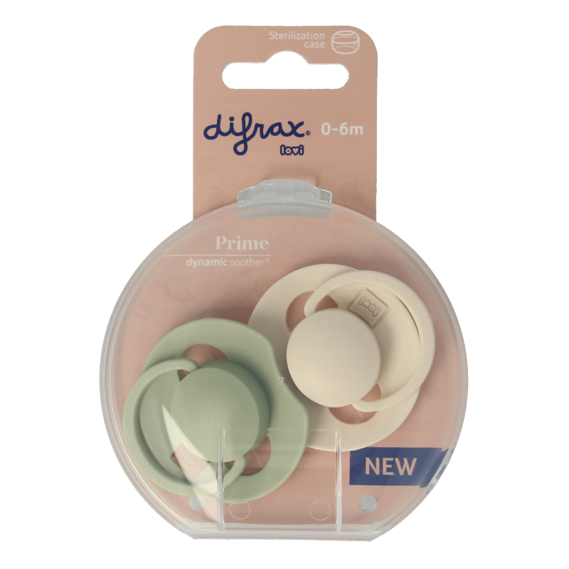 Difrax Fopspeen prime 0-6 maanden assorti