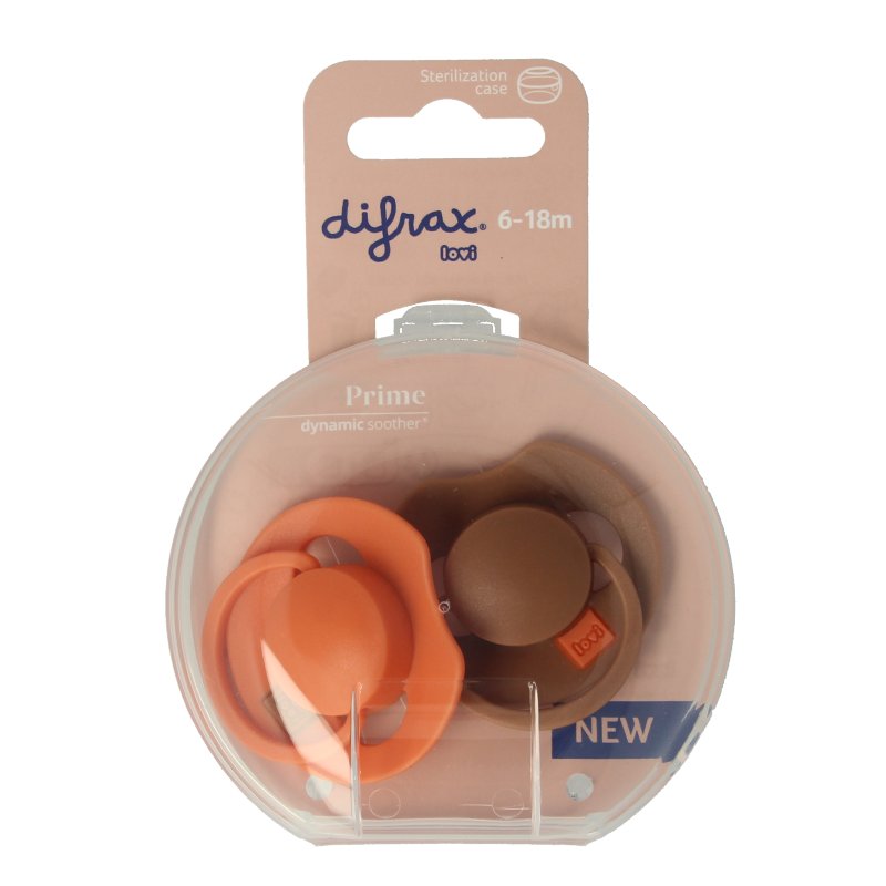 Difrax Fopspeen prime 6-18 maanden assorti