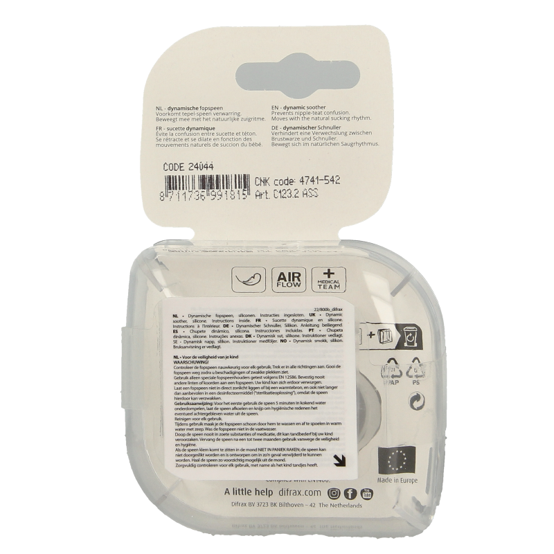 Difrax Lovi fopspeen harmony 0-3 maanden assorti - Afbeelding 2