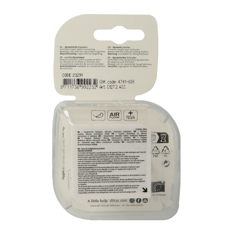 Difrax Lovi fopspeen harmony 6-20 maanden assorti - Afbeelding 2