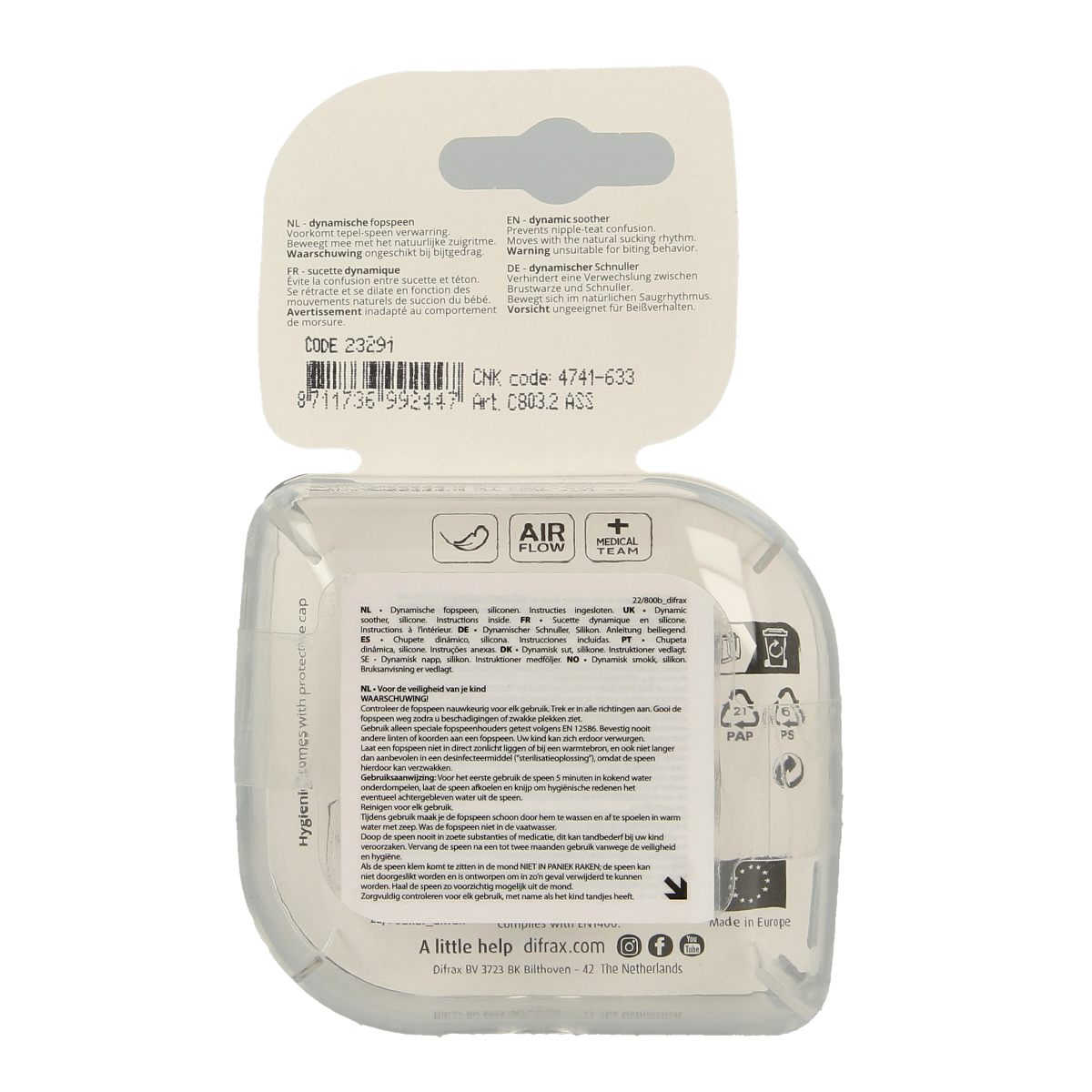 Difrax Lovi fopspeen harmony 20+ maanden assorti - Afbeelding 2