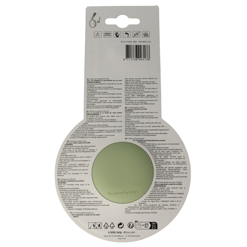 Difrax Lovi fopspeen houder pistachio - Afbeelding 2