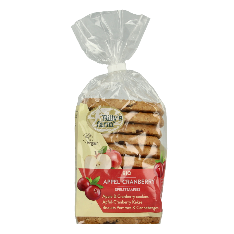 Billy's Farm Appel cranberry staafjes bio