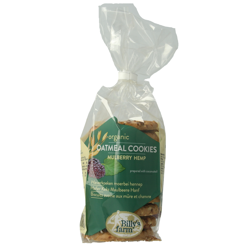 Billy's Farm Haverkoekjes met moerbei en hennep bio