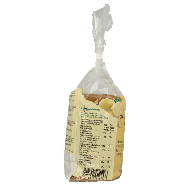 Billy's Farm Haverkoeken gember-citroen bio - Afbeelding 2