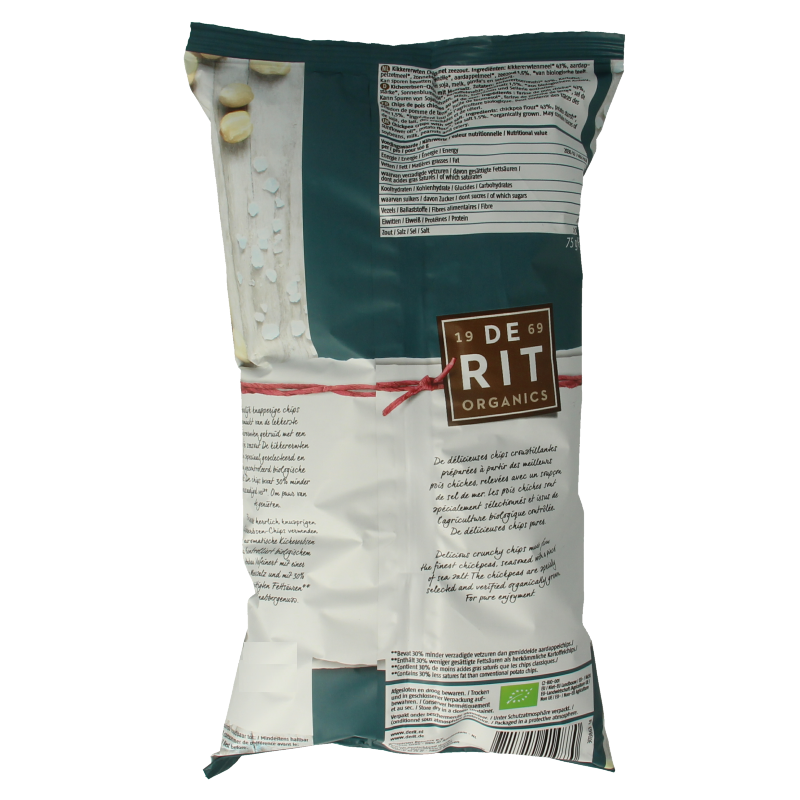 De Rit Kikkererwtenchips zeezout bio - Afbeelding 2
