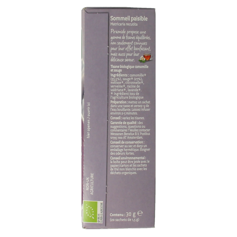 Piramide Lekker slapen thee eko bio - Afbeelding 2