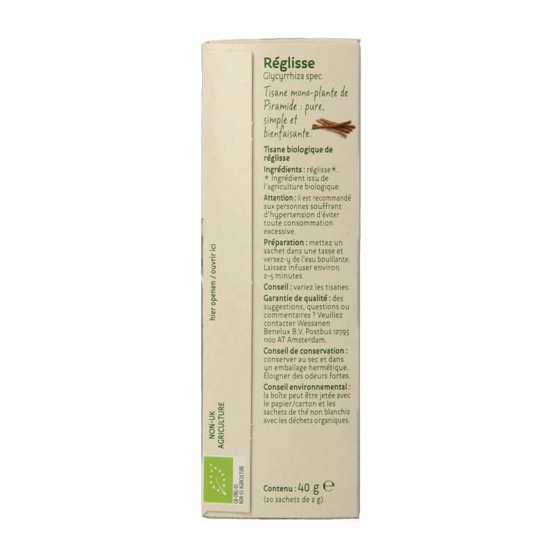 Piramide Zoethout thee eko bio - Afbeelding 2