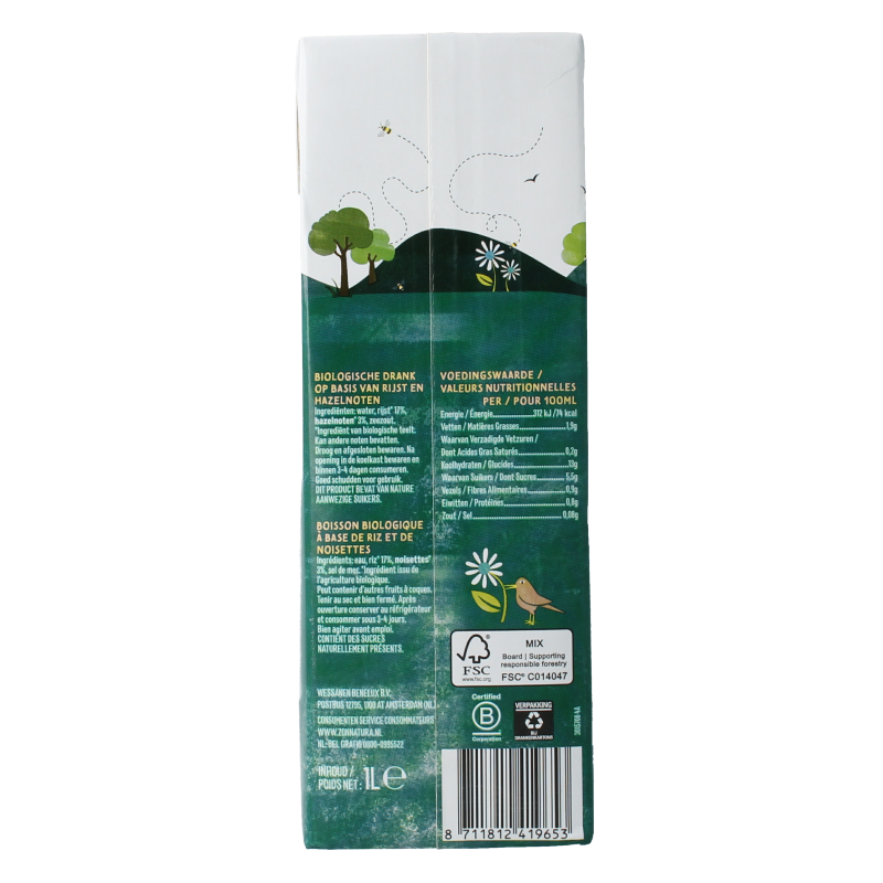 Zonnatura Rijst hazelnoot drink bio - Afbeelding 3