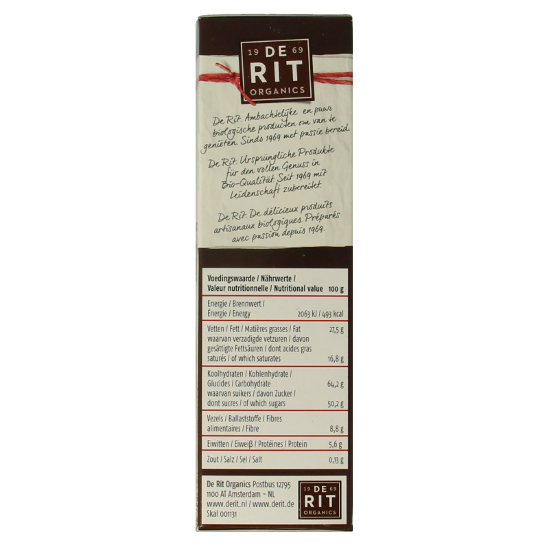 De Rit Chocoreale hagelslag extra puur bio - Afbeelding 4