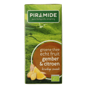 Piramide Groene thee met gember en citroen bio