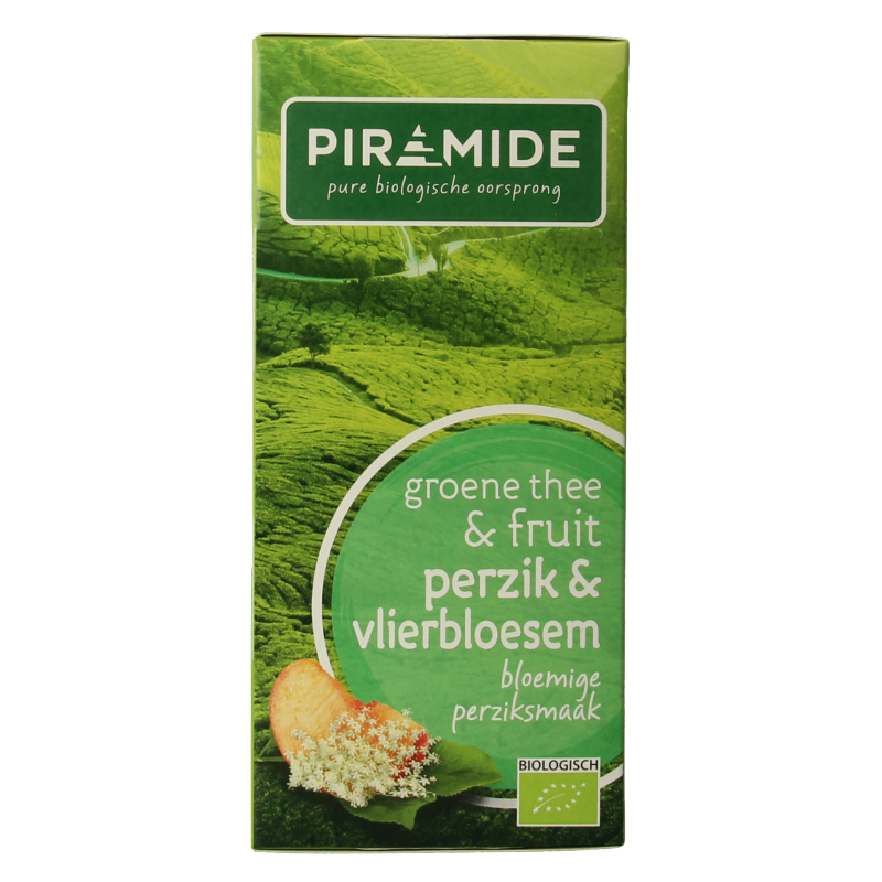 Piramide Groene thee perzik vlierbloesem bio