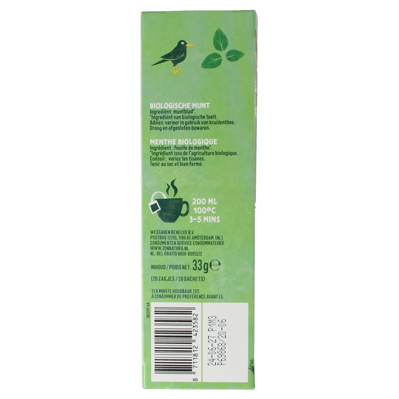 Zonnatura Munt thee 100% bio - Afbeelding 2