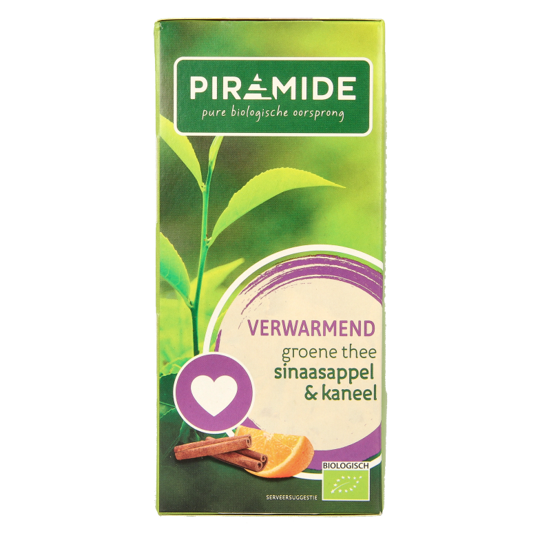 Piramide Verwarmend groene thee sinaasappel & kaneel bio