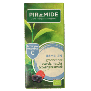 Piramide Immuun groene thee acerola matcha & zwarte bes bio