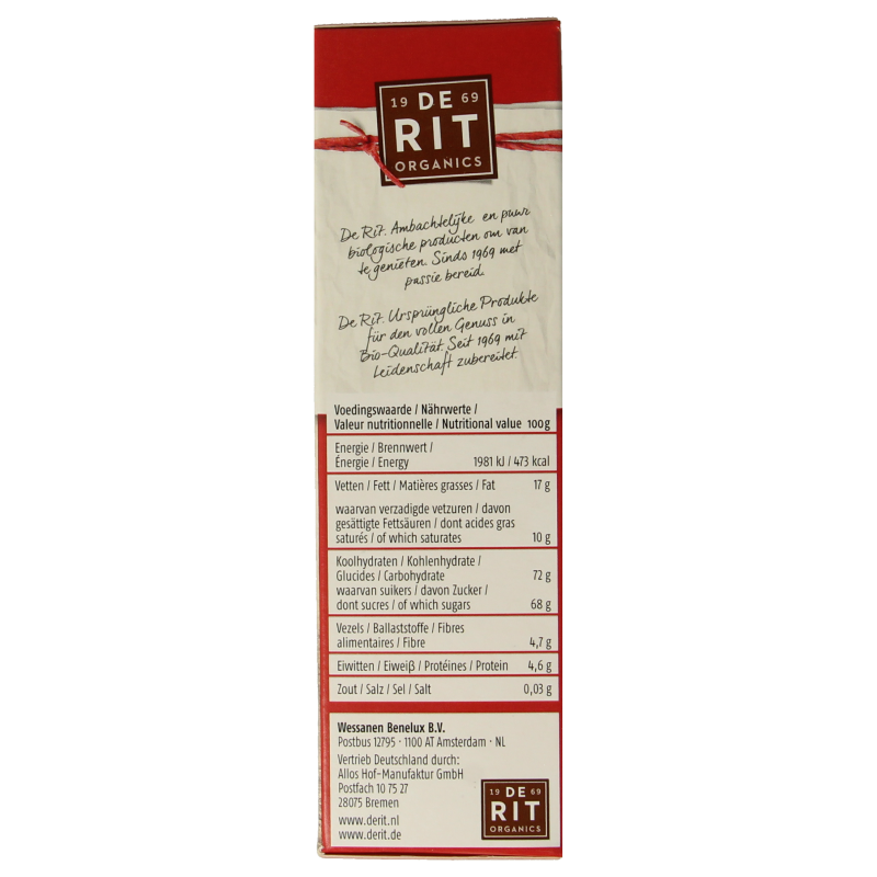 De Rit Chocoreale hagelslag puur bio - Afbeelding 4