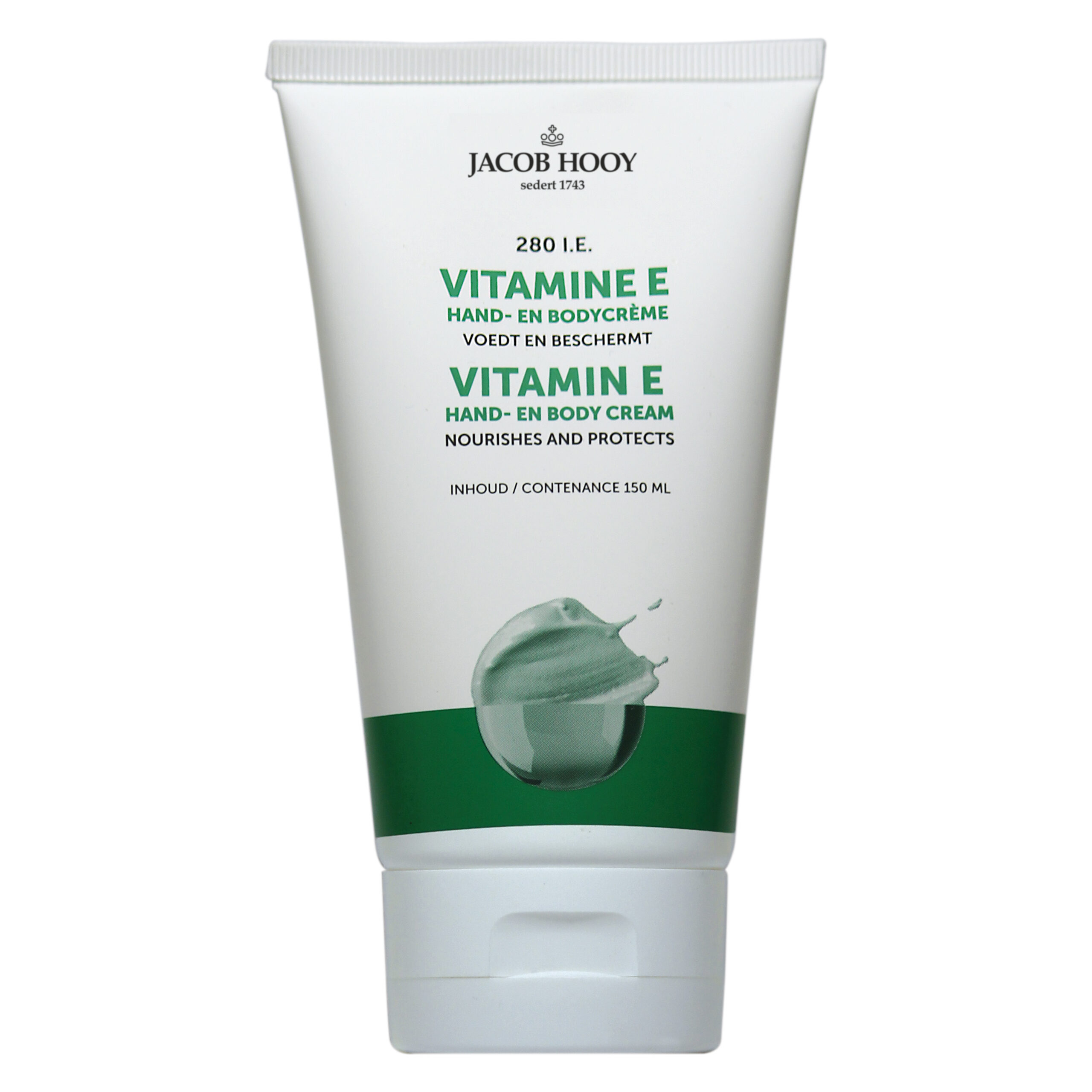 Jacob Hooy Vitamine E hand en bodycreme tube