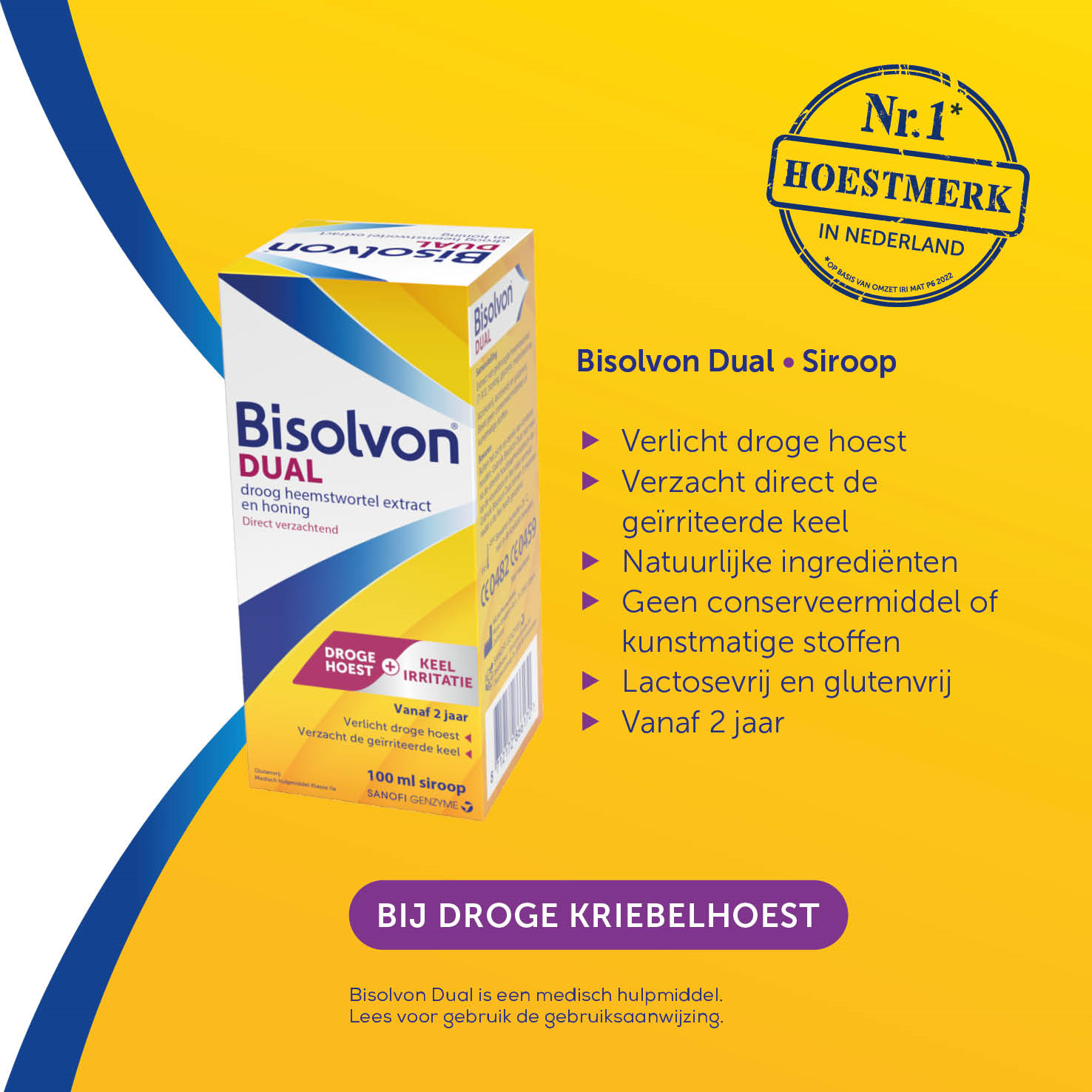 Bisolvon Dual droge hoest/keelirritatie siroop - Afbeelding 2