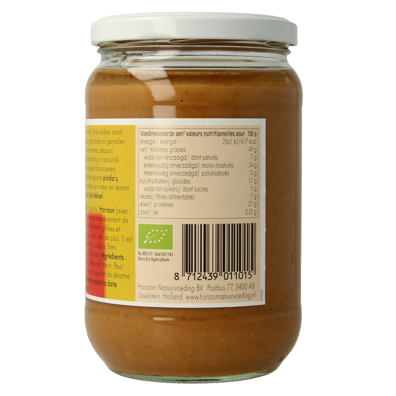 Horizon Pindakaas crunchy met zeezout eko bio - Afbeelding 2