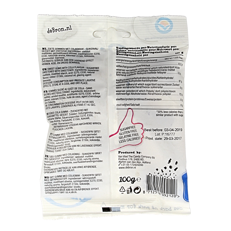 De Bron Cola gums suikervrij - Afbeelding 2